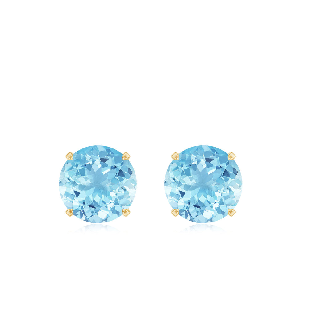 Certified Natural Aquamarine Everyday Earrings with Screw Back