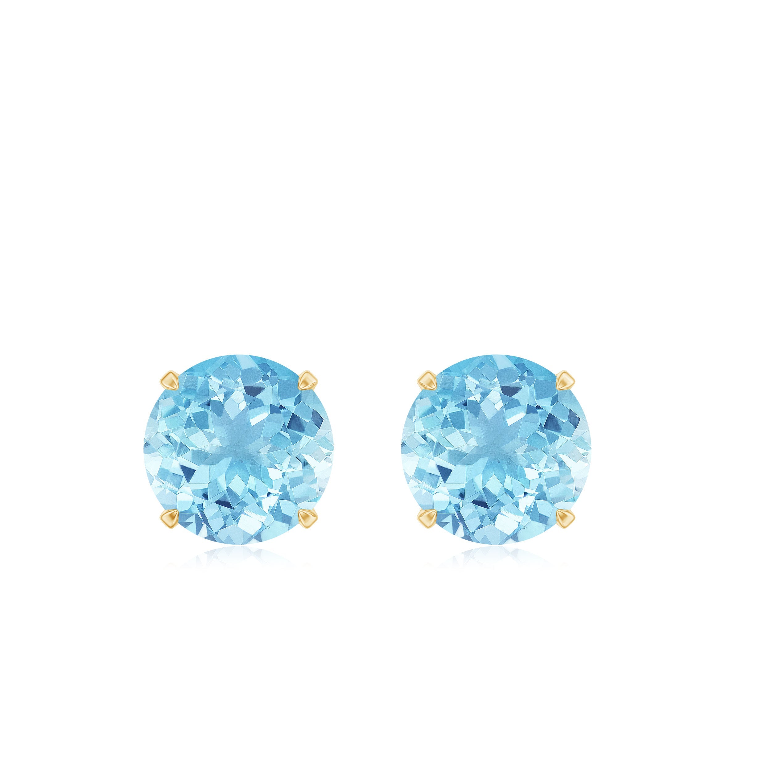 Certified Natural Aquamarine Everyday Earrings with Screw Back
