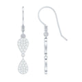 1/2 CT Round Cut Diamond Dangle Earrings in Gold