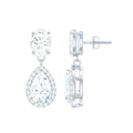 Certified Moissanite Teardrop Dangle Earrings