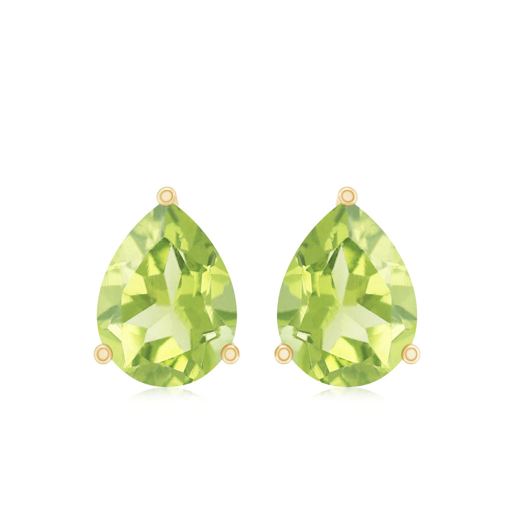 Natural Pear Shape 2 Carat Peridot August Birthstone Earrings