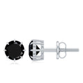 Solitaire 5MM Lab Created Black Diamond Stud Earrings