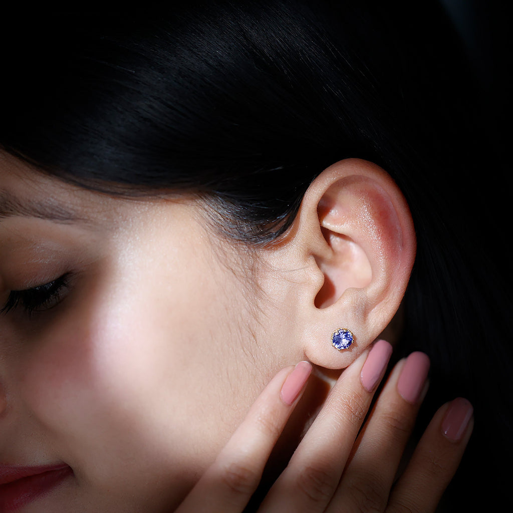 1 Carat Tanzanite Studs