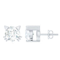 Natural Diamond Cat Stud Earrings