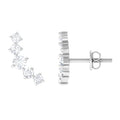 1/2 CT Minimal Diamond Climber and Crawler Earrings