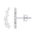 Certified Moissanite Ear Climber Earrings