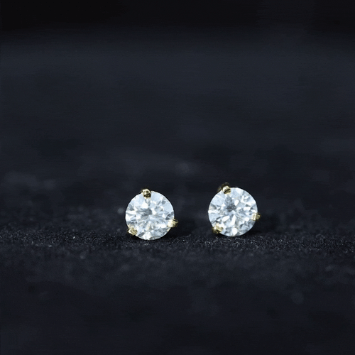 1 Carat Certified Moissanite Martini Stud Earrings