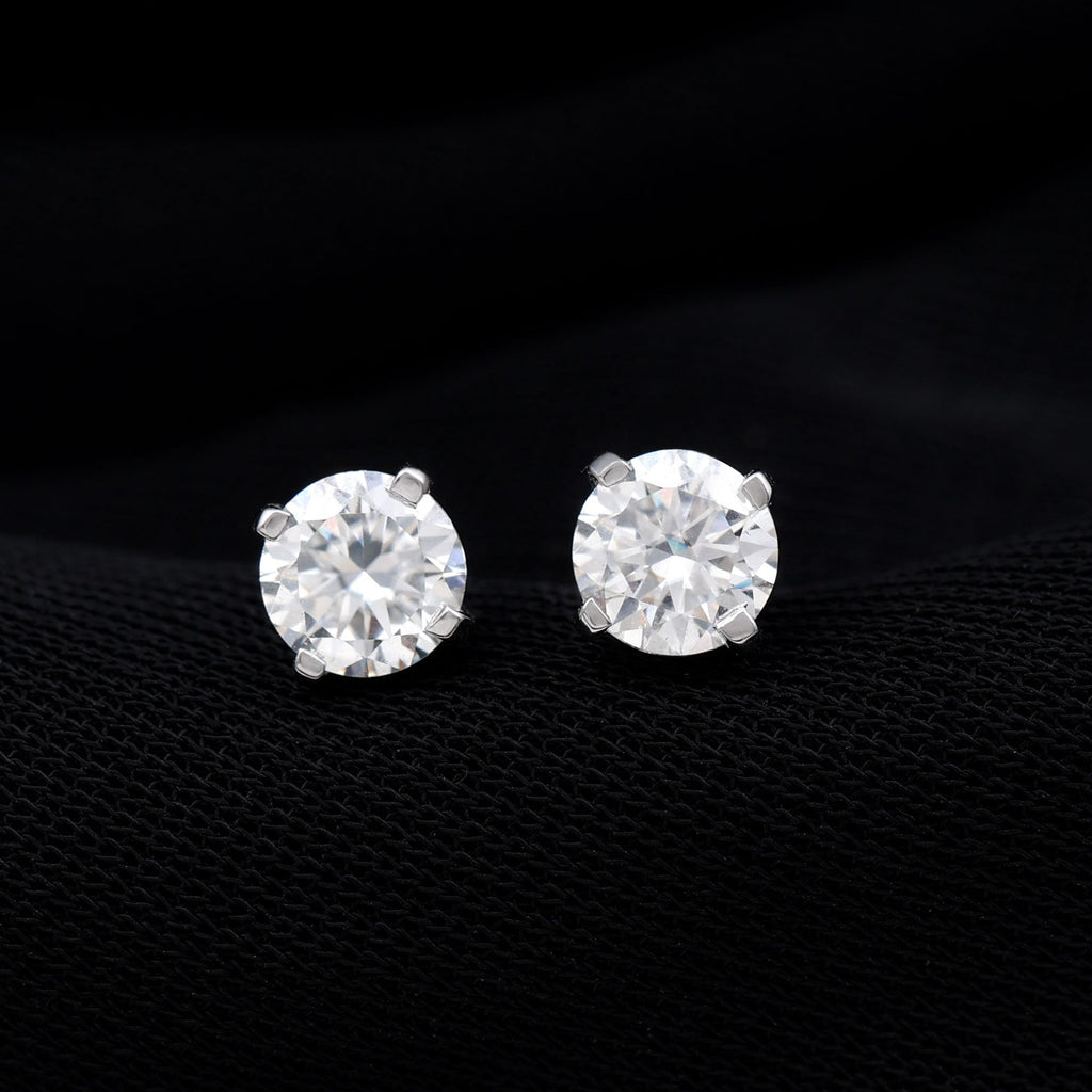 5 MM Round Shape Solitaire Moissanite Stud Earrings