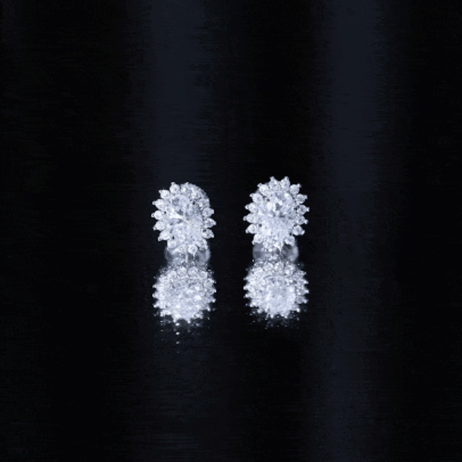 2.25 CT Oval Moissanite Classic Stud Earrings With Halo
