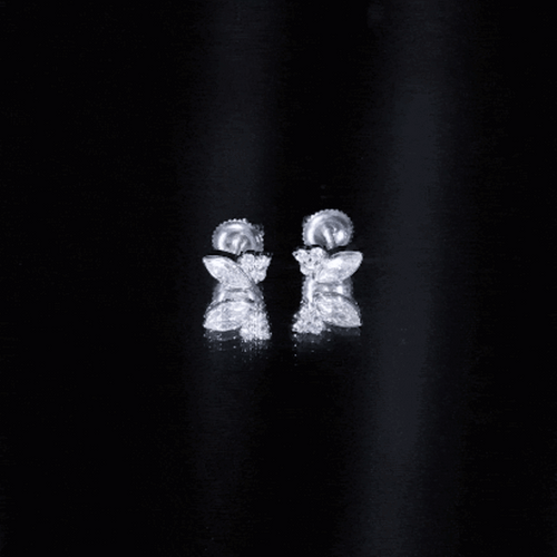 0.75 CT Marquise Shape Moissanite Stud Earrings with Screw Back