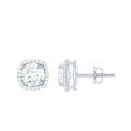 2.25 CT Round Shape Moissanite Stud Earrings with Halo