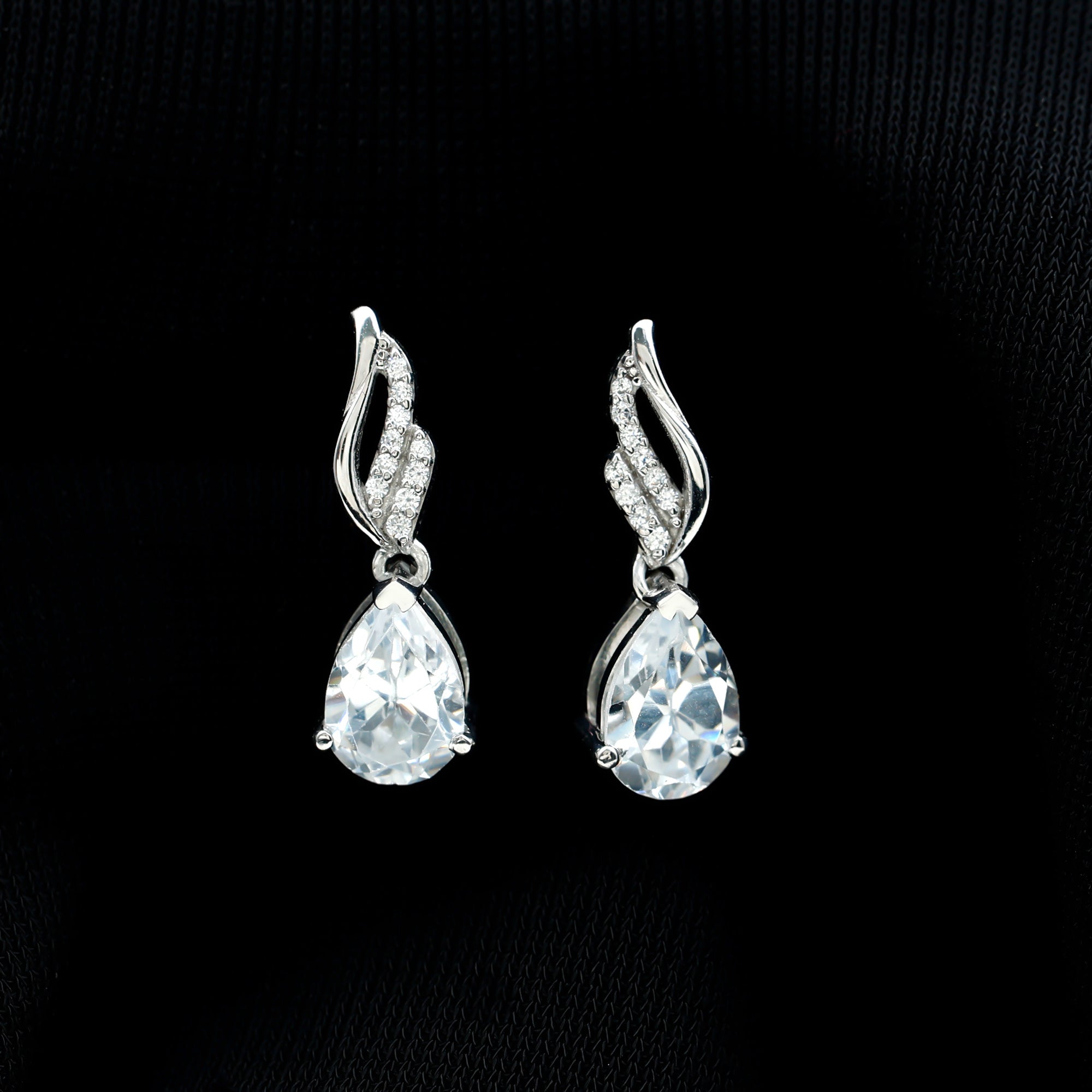Certified 6X8 MM Moissanite Teardrop Earrings for Wedding