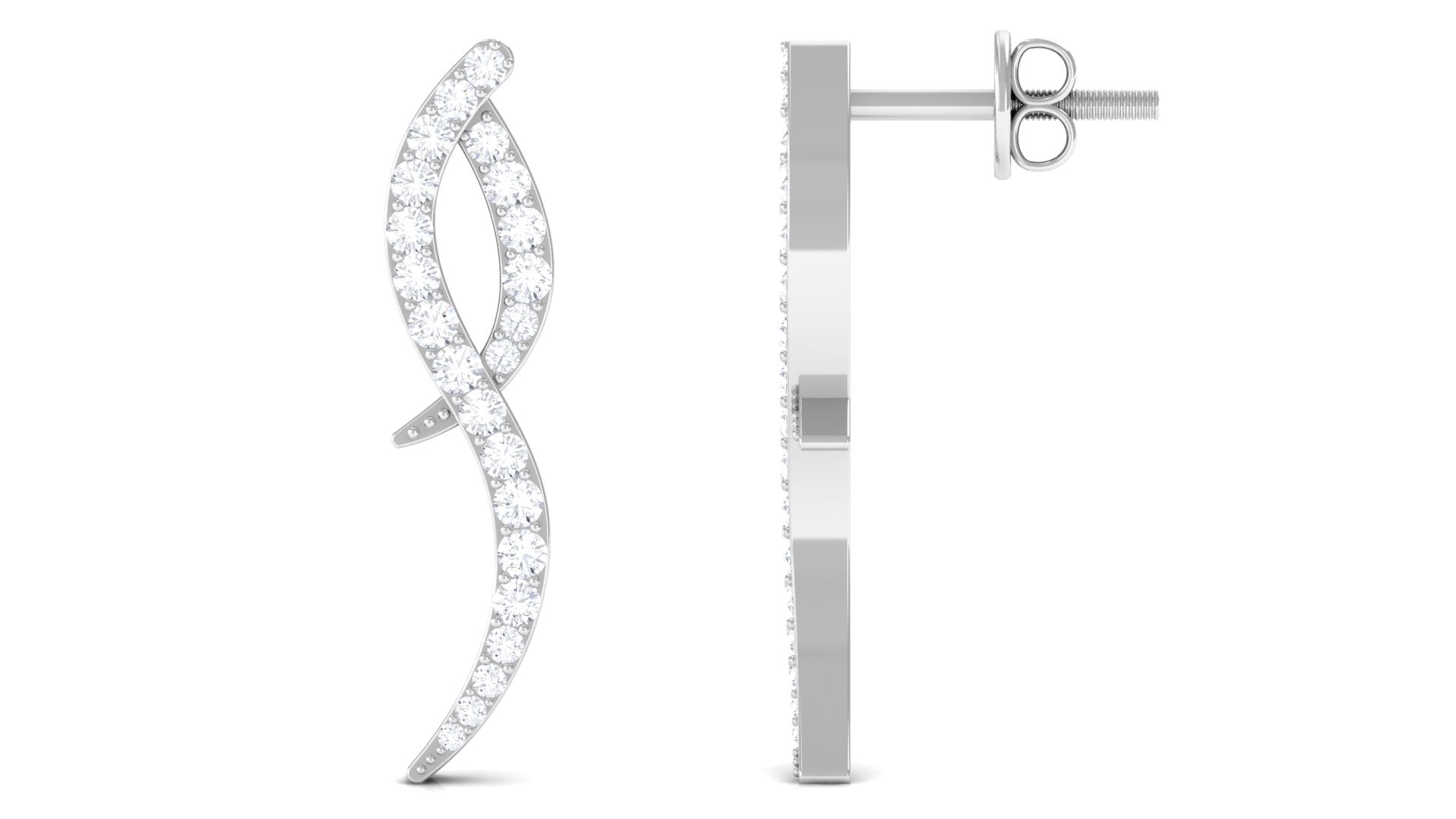 Minimal Diamond Stud Earrings with Certificate