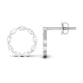 Natural Marquise Diamond Circle Earrings Studs with Screw Back