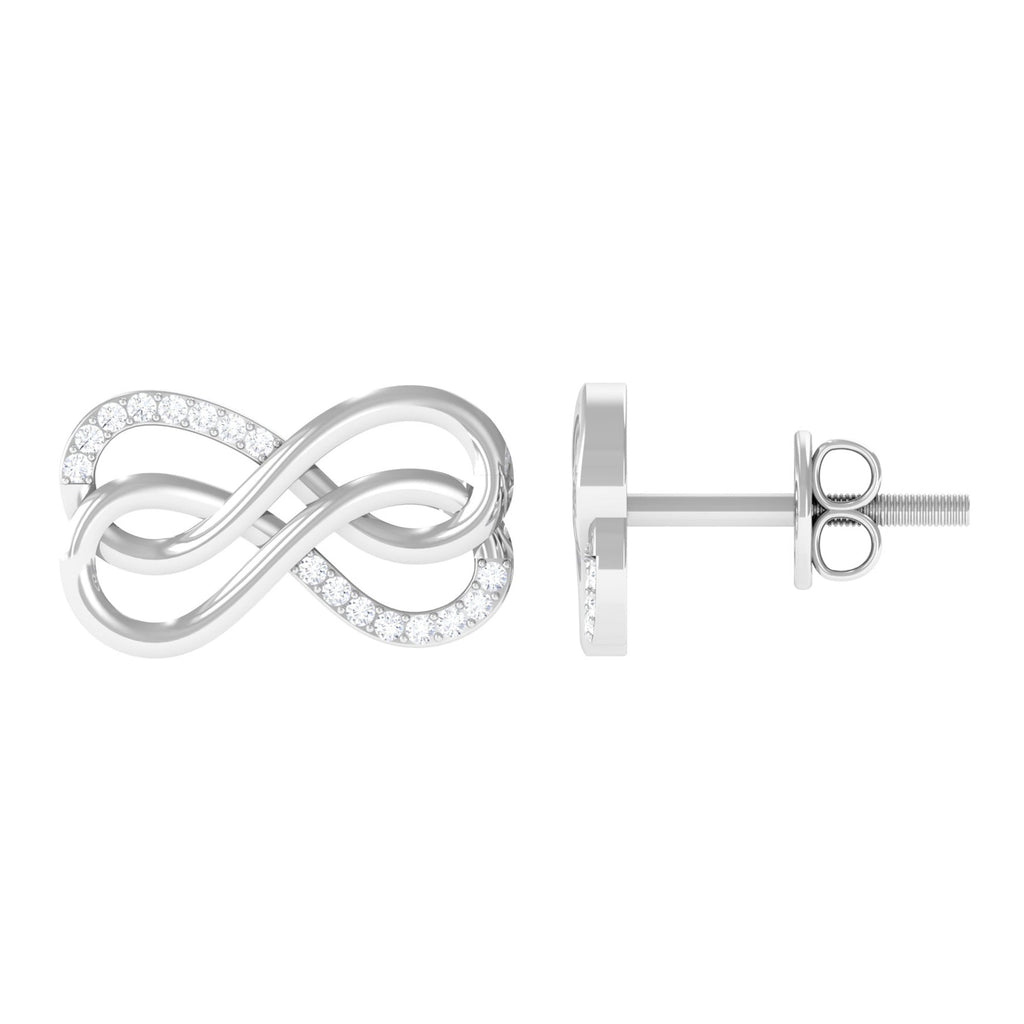 Diamond Twin Infinity Stud Earring