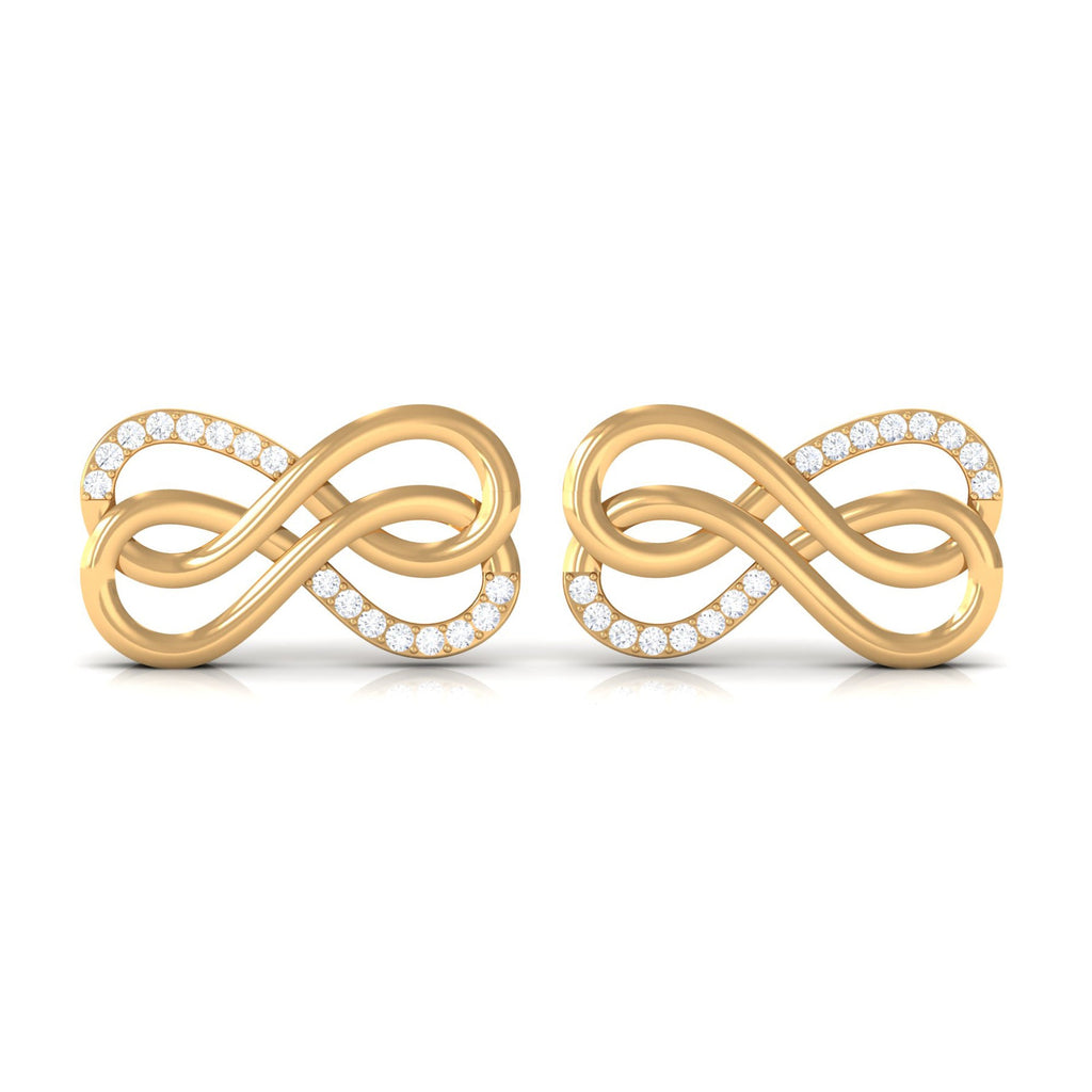 Diamond Twin Infinity Stud Earring