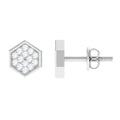 Minimal Diamond Geometric Earrings for Everyday