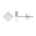 Natural Diamond Geometric Earrings with Screw Back