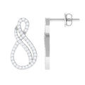 Certified Diamond Infinity Stud Earrings in Pave Setting