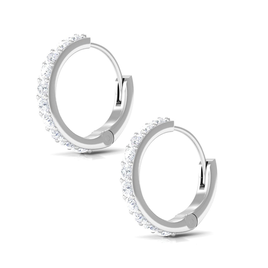 Certified Diamond Small Hoop Earrings