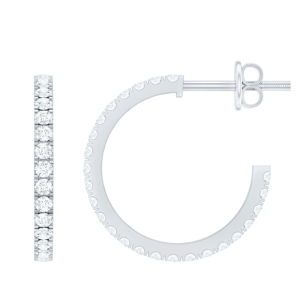 Certified Moissanite Hoop Earrings