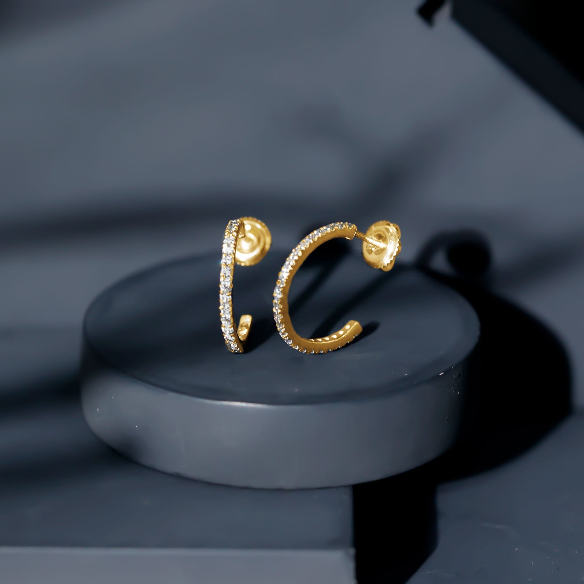 Certified Moissanite Hoop Earrings
