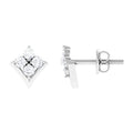 0.5 CT Certified Moissanite Flower Stud Earrings in Gold