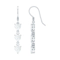 2 CT Heart and Round Shape Moissanite Dangle Earrings