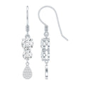 1.75 CT Moissanite Minimal Dangle Earrings in Gold