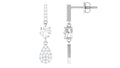 1 CT Round Cut Moissanite Classic Dangle Drop Earrings