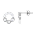1 CT Certified Moissanite Designer Eternity Stud Earrings