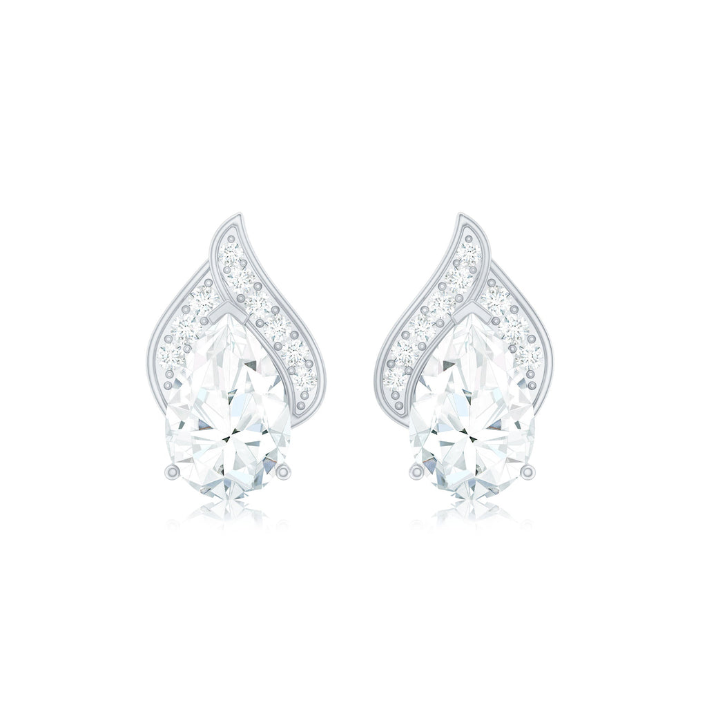Pear Shape Lab Grown Diamond Classic Stud Earrings