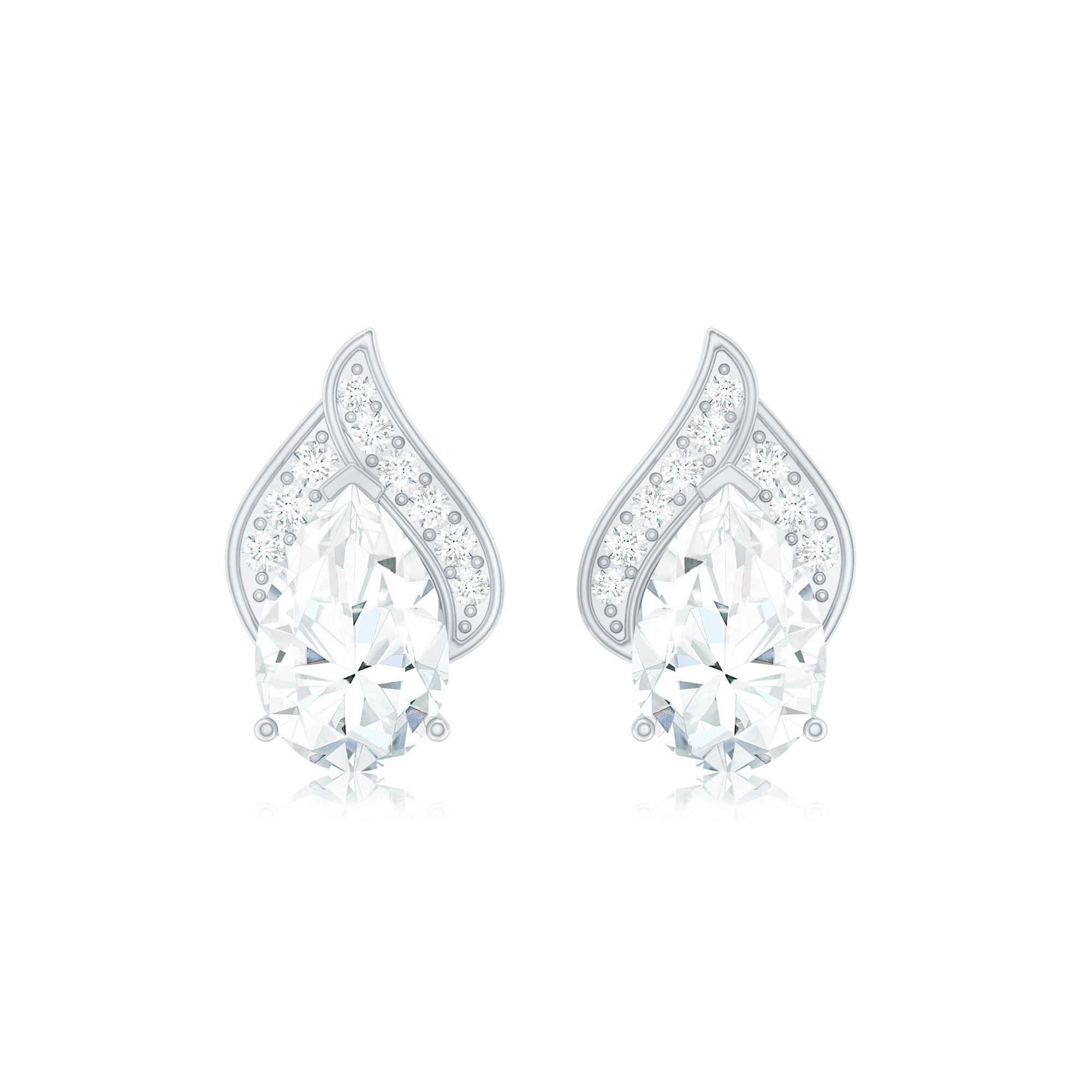 Pear Shape Lab Grown Diamond Classic Stud Earrings