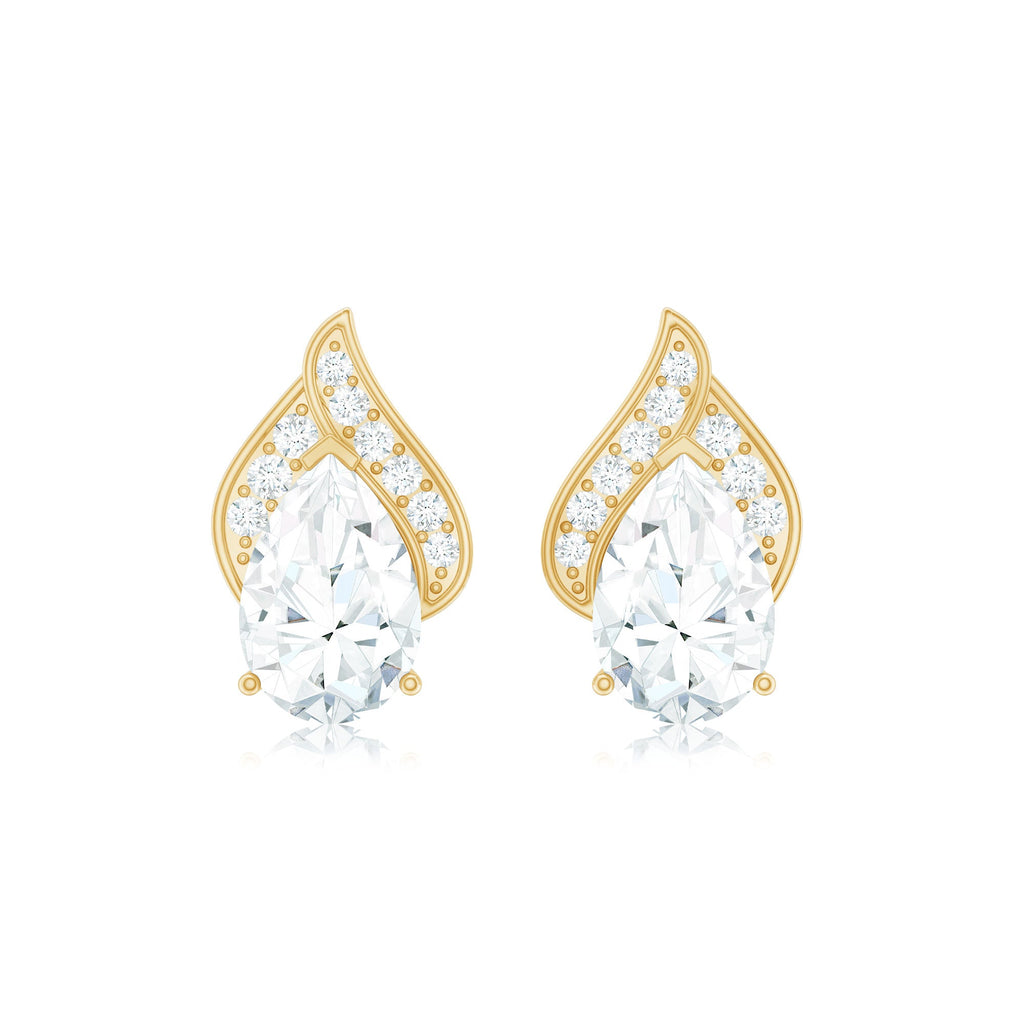 Pear Shape Lab Grown Diamond Classic Stud Earrings