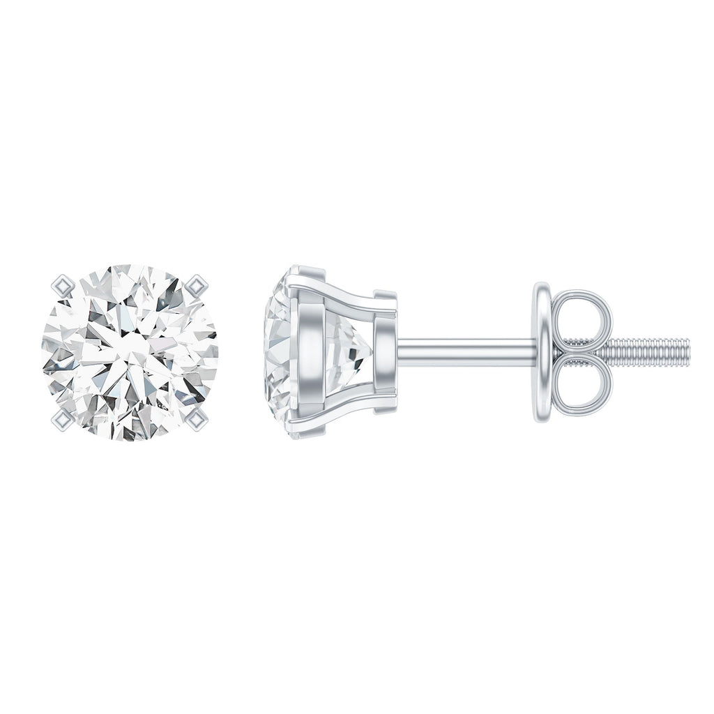 Brilliant Cut Lab Grown Diamond 1 Carat Stud Earrings