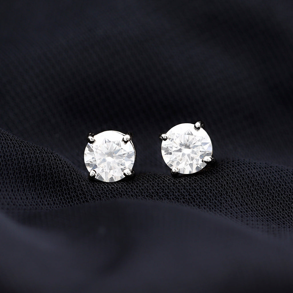 1.50 CT Moissanite Solitaire Stud Earrings