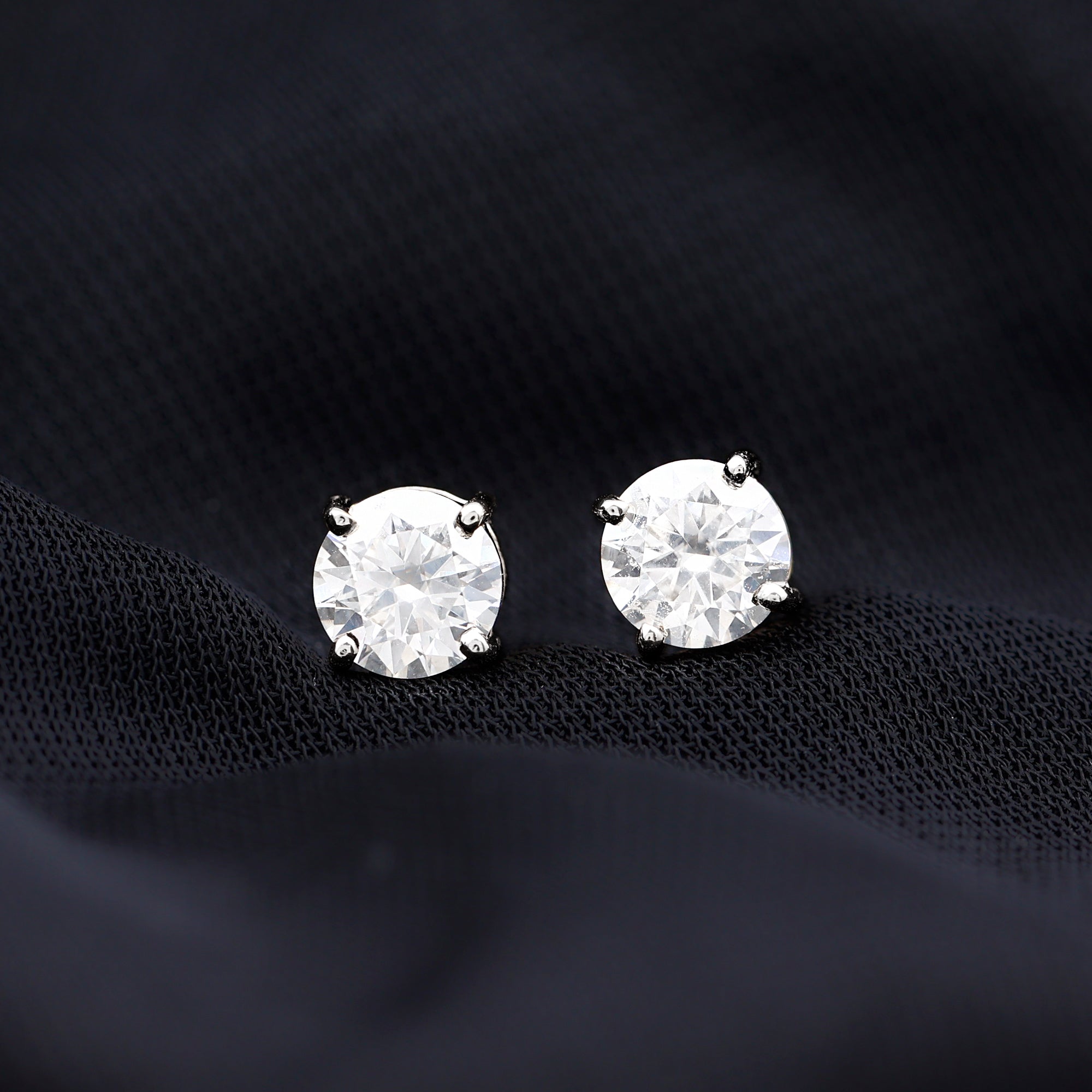 1.50 CT Moissanite Solitaire Stud Earrings