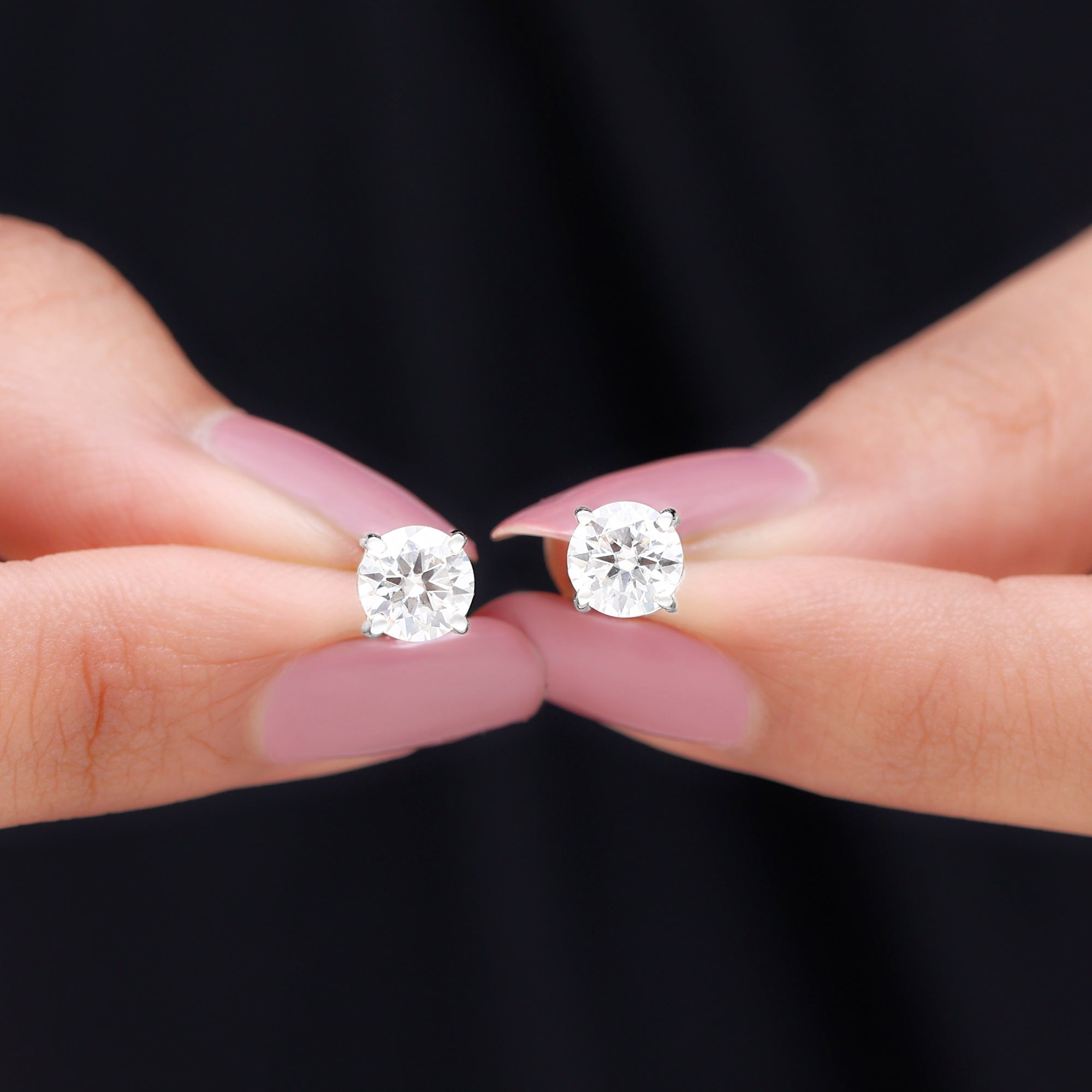 1.50 CT Moissanite Solitaire Stud Earrings