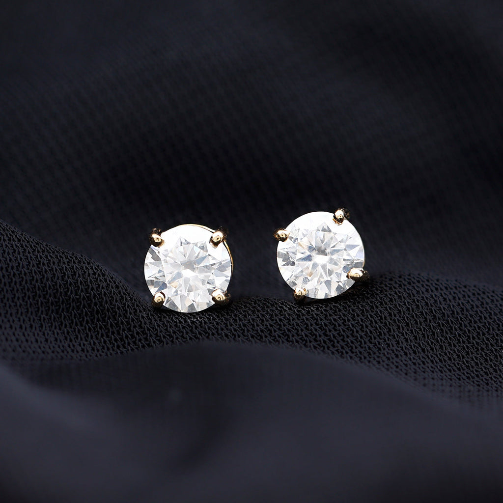 1.50 CT Moissanite Solitaire Stud Earrings