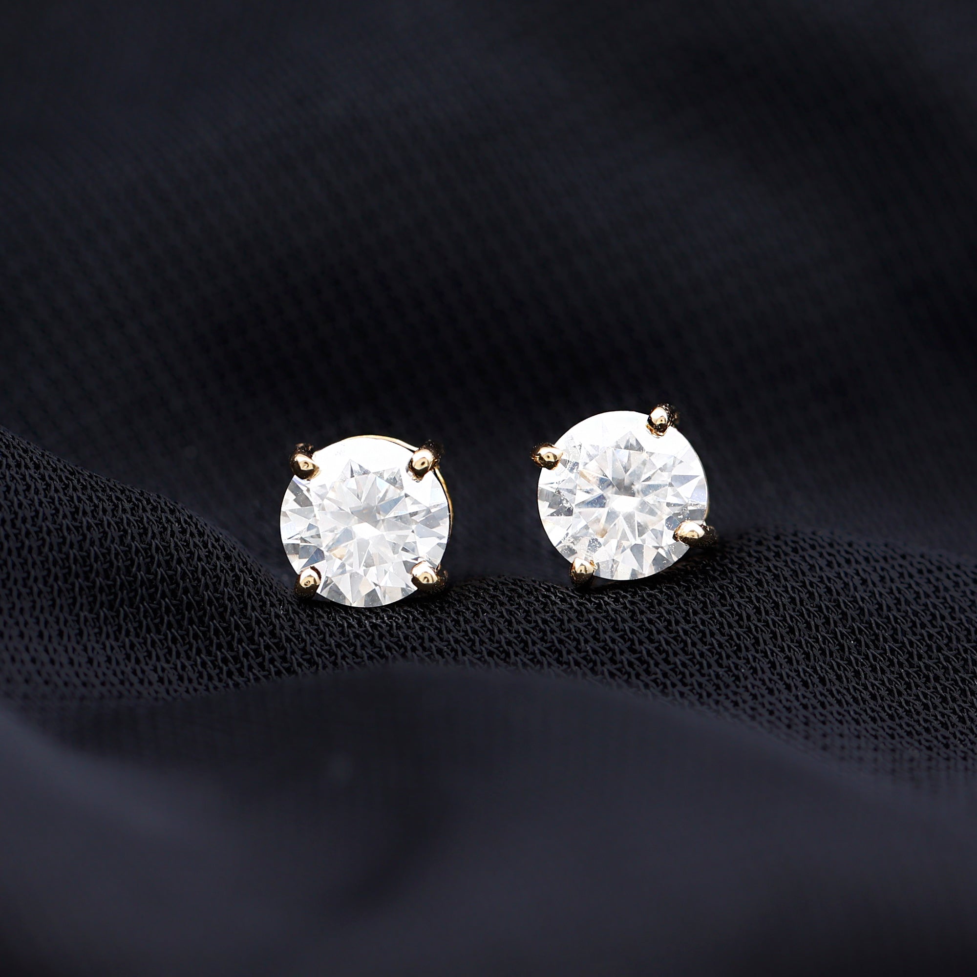 1.50 CT Moissanite Solitaire Stud Earrings