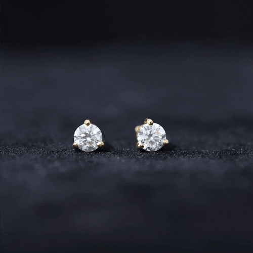 0.63 Carat Round Moissanite Stud Earrings