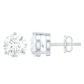 0.63 Carat Round Moissanite Stud Earrings