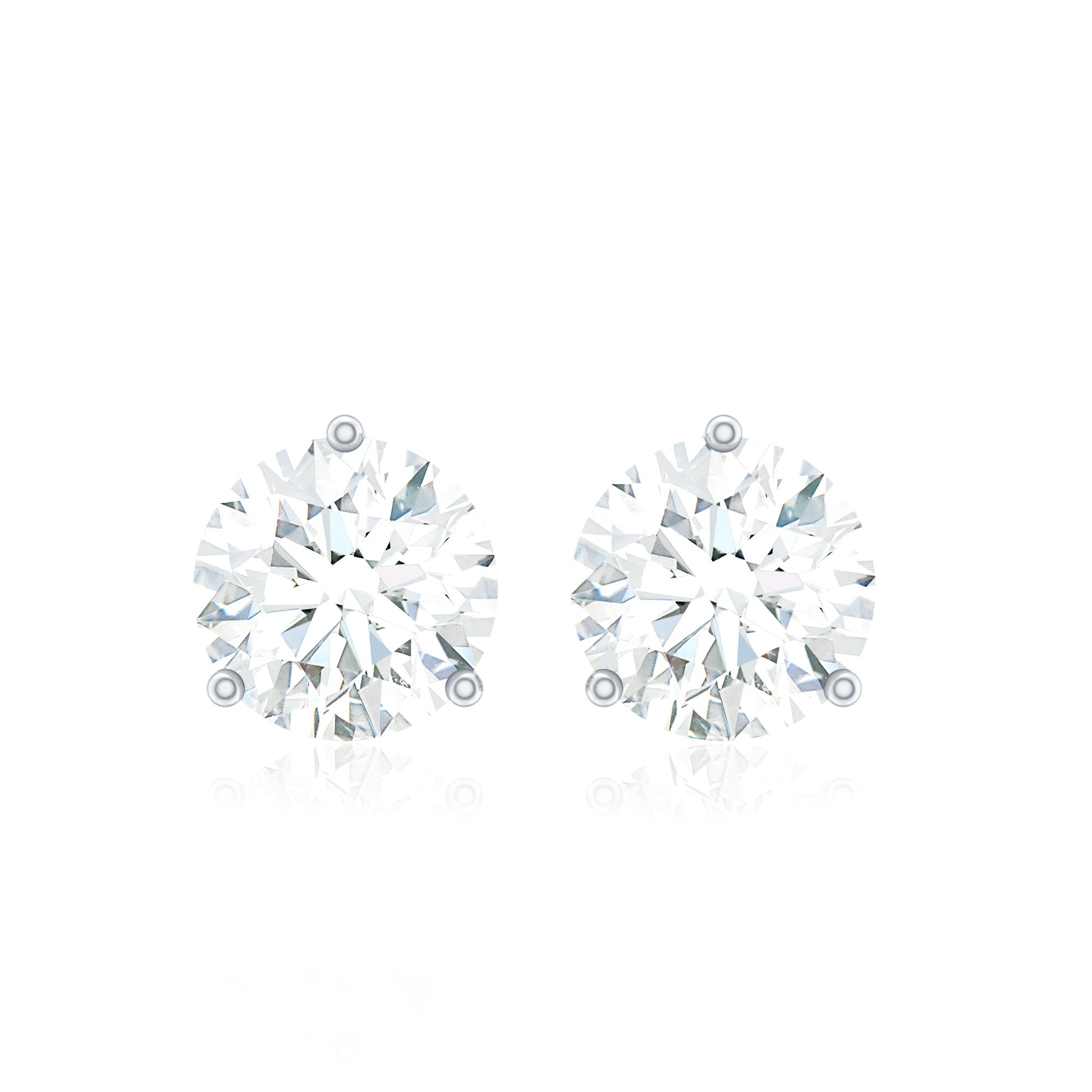 0.63 Carat Round Moissanite Stud Earrings