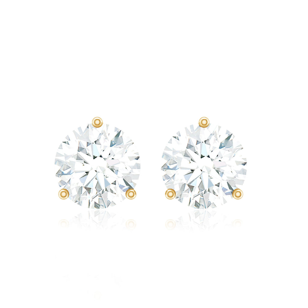 0.63 Carat Round Moissanite Stud Earrings