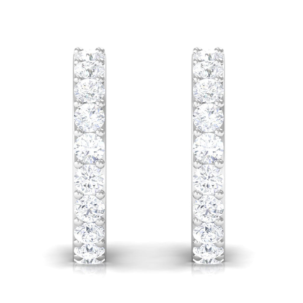 Certified Diamond Small Hoop Earrings