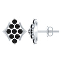 1/2 CT Black Onyx Cluster Stud Earrings