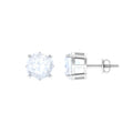 Claw Set Solitaire Moonstone Stud Earrings