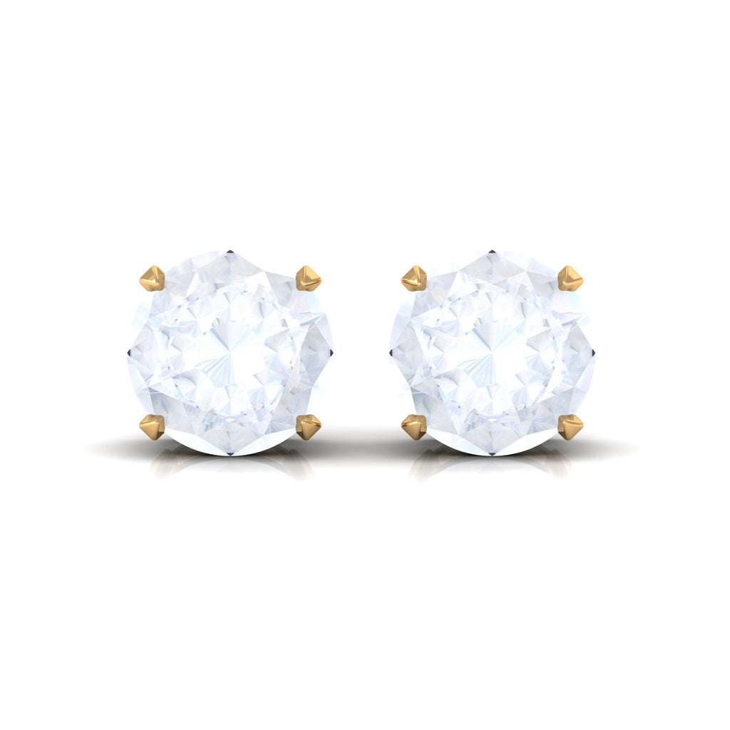 Claw Set Solitaire Moonstone Stud Earrings