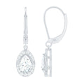 Lab Grown Diamond Drop Dangle Earrings With Lever Back