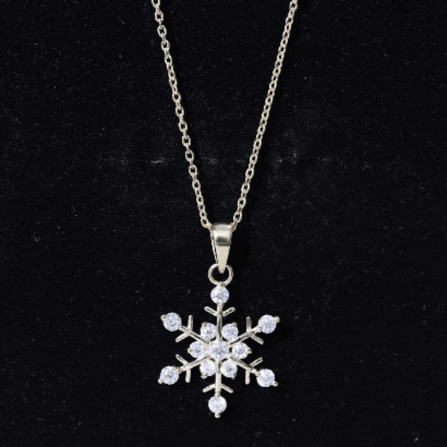 Certified Moissanite Scatter Snowflake Pendant
